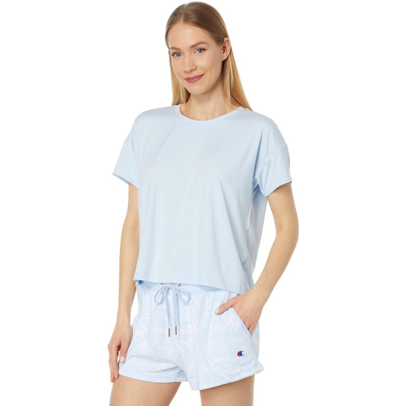 Champion DuoDry Athletic Shirt Womens XL Blue Long Sleeve Moisture